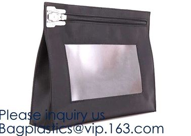 Locking Security Money Bag Cash Bank Deposit Bag with Two Keys Bank Security Deposit Bags Cash Bag With Locking bagease supplier