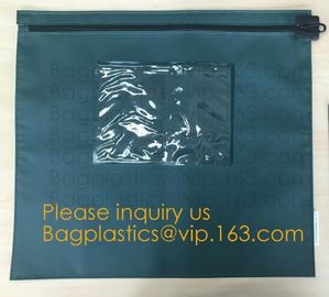 Waterproof Locking Storage Bag Bank Document Security Bag,Waterproof Nylon Security Night Deposit Bags Zipper Locking Ba supplier