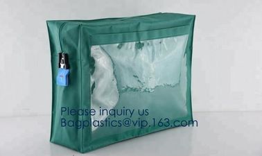 Bank Security Money Bags Tamper-Proof Tape Bank Cash Money Fabric Bag,Courier Safe Customized Security Pocket Bank Depos supplier