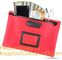 Leatherette Money Security Deposit Bag With Framed ID Window,Custom zipper file folder bag PU leather pouches deposit ba supplier