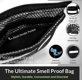 Red Discreet Smoke Smell Proof carbon lining Case with Combination Lock Premium Odor Smell Proof Bag bagease, bagplastic supplier