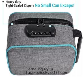 Herb Weed Tea Combo Lock Stash Carbon Lining Locking Smell Proof Bag,Stash Bag For Herb And Accessories With Detachable supplier