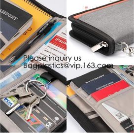 Blocking Cover Travel Passport Wallet Credit Card Document Organizer Passport Holder, Travel Holder Case, SAS Bag, Pack supplier