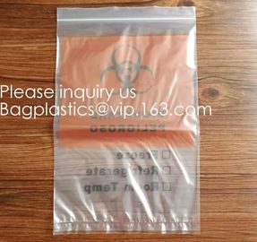 Biohazard Pathology Specimen Medical Zipper Bag,Kangaroo Bag, Compostable Bag Customized Stand Up Pouch, BAGEASE, BAGPLA supplier