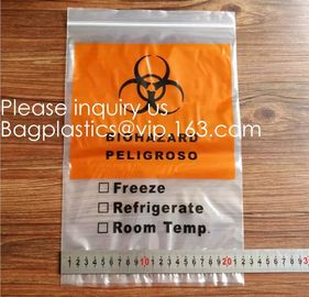 Biohazard Pathology Specimen Medical Zipper Bag,Kangaroo Bag, Compostable Bag Customized Stand Up Pouch, BAGEASE, BAGPLA supplier