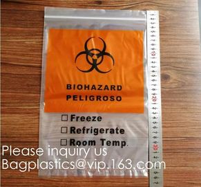 Biohazard Pathology Specimen Medical Zipper Bag,Kangaroo Bag, Compostable Bag Customized Stand Up Pouch, BAGEASE, BAGPLA supplier