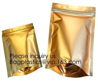 Laminated Material Metalized Film Side Gusset Pouches,Digital Metaled Print Stand Up Metaled Pouch,Resealable Metalized supplier