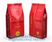Side Sealed Square Flat Box Bottom Coffee Packaging Bags,Side Seal Gusset Food Grade Packaging Bags With k Organic supplier