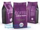 Side Sealed Square Flat Box Bottom Coffee Packaging Bags,Side Seal Gusset Food Grade Packaging Bags With k Organic supplier