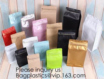 Coffee bean bag air valve kraft paper octagonal sealing aluminum foil self-supporting k bag custom coffee packagin supplier