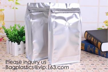 Coffee bean bag air valve kraft paper octagonal sealing aluminum foil self-supporting k bag custom coffee packagin supplier