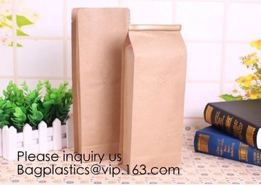 Coffee bean bag air valve kraft paper octagonal sealing aluminum foil self-supporting k bag custom coffee packagin supplier