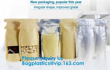 Customized Printing Laminated Material Food Grade Packaging Aluminum Foil Food Packing Bags With Zip Lock bagease, pack supplier