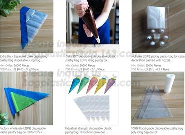 Reusable Decorating Cake Tool Silicone Icing Piping Bag Cream Pastry Bag Disposable, Sugar Craft Bags, Cake Cream, Decor supplier