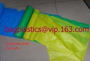 Heavy Duty Biodegradable drawtape, plastic drawstring heavy duty garbage trash roll bag,closure drawtape bag for garbage supplier