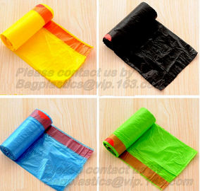 Colored Dustbin Bin Liners, Trash Bag Roll, Garbage Bags Use for Small Size Trash Can in Living Room, Bathroom, Kitchen, supplier