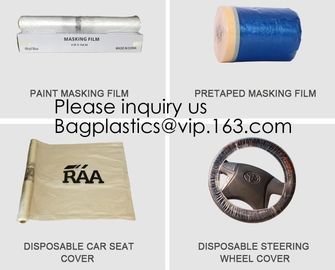 Hand Masking Film,Pre-Taped Masking Film Tape Poly Surface Painting Protection Cover Auto Painting Tape Adhesive Paint supplier