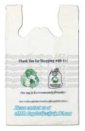 Go Green Bamboo Biodegradable Eco-friendly Reusable Plastic T-Shirt Bags Handles Shopping,Compostable Grocery Shopping supplier