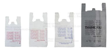 Compostable Plastic Pet Waste Bags with T-Shirt Handle,Green Compostable T-Sack Shopping Bag, PLA+PBAT, BAGEASE, BAGPAC supplier