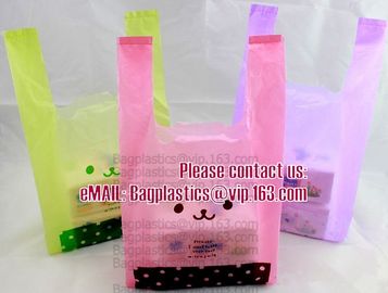 Kitchen Handle-Tie Trash Bags,Recyclable Plastic Shopping Bags with Flat Bottoms,Reusable Grocery Shopping Bags, bagease supplier