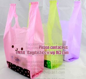 Kitchen Handle-Tie Trash Bags,Recyclable Plastic Shopping Bags with Flat Bottoms,Reusable Grocery Shopping Bags, bagease supplier