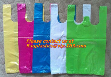 Corn Starch Eco PLA 100% Compostable Plastic t-shirt Shopping Bags,disposable carry shopping bags 100% compostable corn supplier