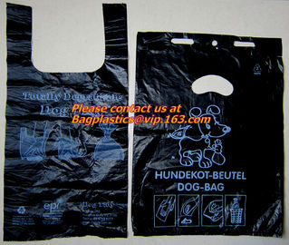 Wholesale Factory Compostable Biodegradable Plastic T-Shirt Bags,Biodegradable Compostable T Shirt Garbage Bags On Roll supplier