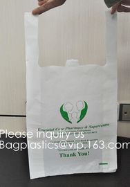 Cheap T-Shirt Compostable Bags Biodegradable Bag For Food, T-Shirt Garment Plastic Bags Compostable 100% Biodegradable supplier