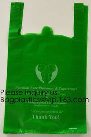 Cheap T-Shirt Compostable Bags Biodegradable Bag For Food, T-Shirt Garment Plastic Bags Compostable 100% Biodegradable supplier