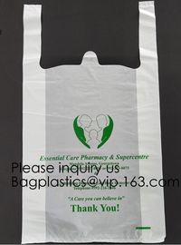 Cheap T-Shirt Compostable Bags Biodegradable Bag For Food, T-Shirt Garment Plastic Bags Compostable 100% Biodegradable supplier