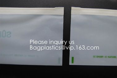 100% compostable material Slider grip bag PLA Biodegradable Corn Starch Compostable Slider lock Bag for food storage supplier