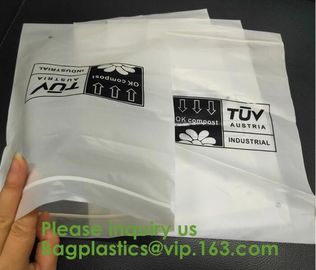 PLA compostable Clear poly custom printed plastic k bags,APPAREL Dress k Bag,garment packaging bag, bagease supplier