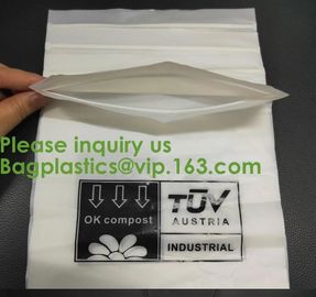 PLA compostable Clear poly custom printed plastic k bags,APPAREL Dress k Bag,garment packaging bag, bagease supplier