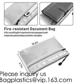 Silicone Coated Fire Resistant Envelope bag Fireproof Money Document Bag,Fireproof Bag Fire Proof and Water Resistant Do supplier