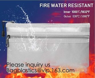 Silicone Coated Fire Resistant Envelope bag Fireproof Money Document Bag,Fireproof Bag Fire Proof and Water Resistant Do supplier