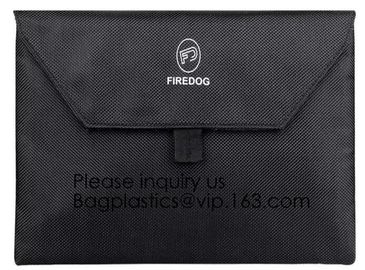 Fireproof Document Bag Silicone Coated Fire Resistant Money Bag Fireproof Safe Storage Bag,Cash Bag,Money bag, security supplier