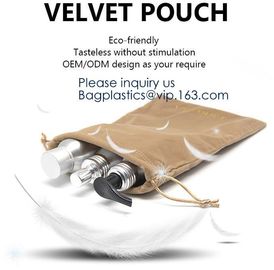 Velvet Pouch Gift Custom Logo Cosmetic Jewelry Drawstring Pouch Velvet Bag,Cigar Tube, Eco-Firendly Pacakging, Bags Pac supplier