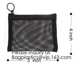 Multipurpose Nylon Mesh Cosmetic Bag Makeup Travel Cases Pencil Case Travel Organizers,Pouch for Offices Travel Accessor supplier