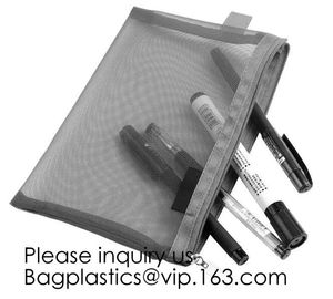 lack Mesh Makeup Bag See Through Zipper Pouch Travel Cosmetic and Toiletries Organizer Bags Pack, bagease, bagplastics supplier