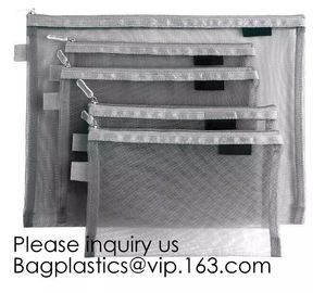 lack Mesh Makeup Bag See Through Zipper Pouch Travel Cosmetic and Toiletries Organizer Bags Pack, bagease, bagplastics supplier