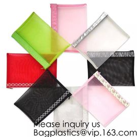 Multicolored Portable Travel Toiletry Pouch Nylon Mesh Cosmetic Makeup Organizer Bag with Zipper, bagease, bagplastics supplier