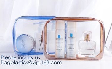 PVC Transparent Vinyl Zipper Cosmetic, Toiletry Bag, Vacation, Bathroom, Storage, multipurpose bag,school, office, trave supplier