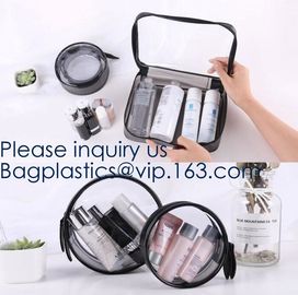 Makeup Bags, TSA Approved Transparent Travel Toiletry Bag, Waterproof PVC Cosmetic Pouch Organizer, Quart Size Durable Z supplier