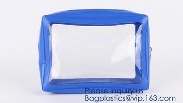 Heavy Duty Clear Toiletry Makeup Bags Transparent Shaving Bag Water Resistant Cosmetic Bag Organizer Pouch for Travel wi supplier