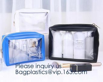 Heavy Duty Clear Toiletry Makeup Bags Transparent Shaving Bag Water Resistant Cosmetic Bag Organizer Pouch for Travel wi supplier