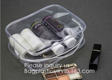 Clear Travel Toiletry Bag PVC Waterproof Cosmetic Makeup Bags Organizer With Handle See Through Plastic Clear Case supplier