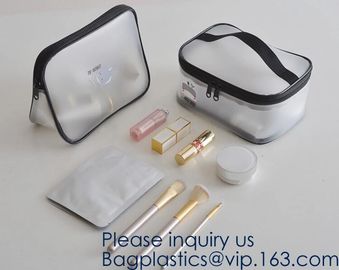 Clear Toiletry Makeup Bag, Travel Case, Cosmetic Organizer PVC Plastic w/Handle,Travel Organizer for Women &amp; Man, Polyes supplier