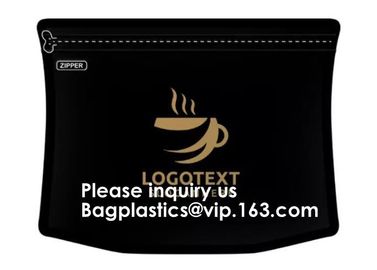 Matte Metallic Color with Frosted Window Display Stand-Up k Bags,Aluminum Foil Back - Resealable k and Heat supplier