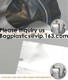 Aluminum Foil Stand Up Packaging Bags Mylar Airtight Zipper Pouches Smell Proof Coffee k Tear Notch Pack Food Grad supplier