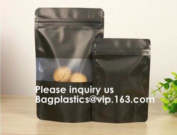 Semi-Clear Window Hang-Hole Stand-Up k Pouch,Aluminum Packaging Bags Laser k Stand up Resealable Pouches wit supplier